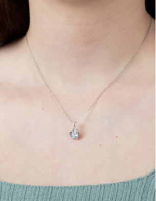 LOTUS SILVER WOMAN'S  NECKLACE 